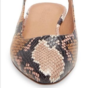 Madewell NWT 7.5 snakeskin slingback